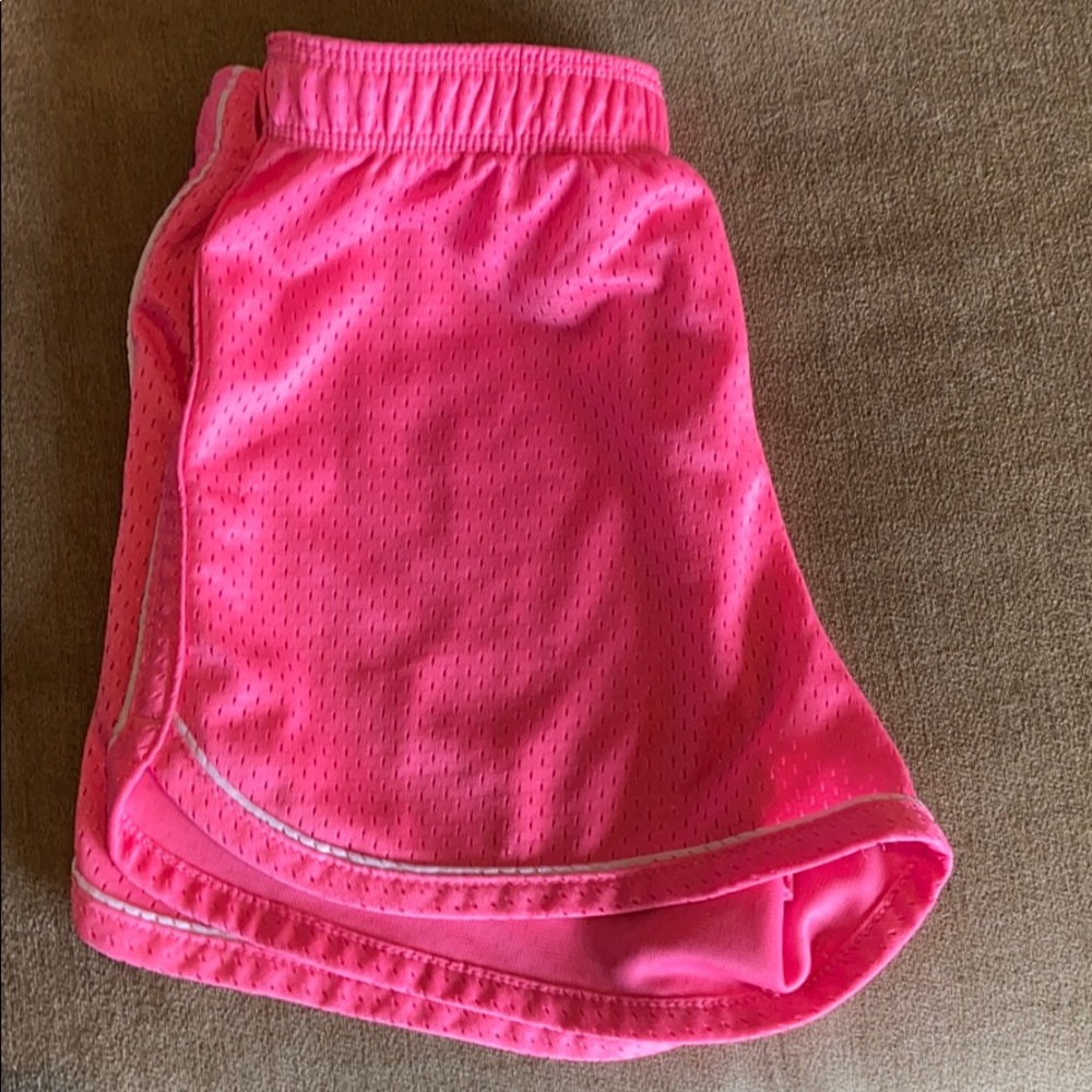 Justice pink shorts w/white outline. Girl’s Sz 10